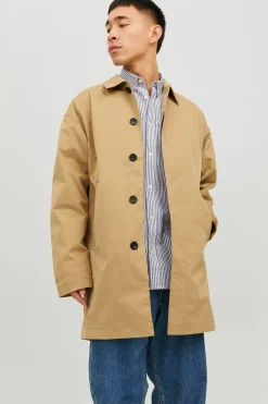Gabardina cuello italiano