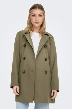 Gabardina midi con cintur&oacute;n