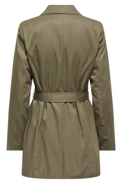Gabardina midi con cintur&oacute;n