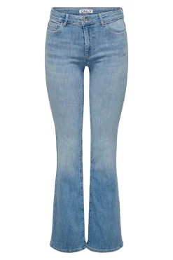Jeans Flared Tiro Medio