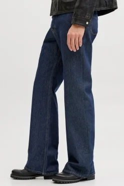 Jeans flare tiro alto algod&oacute;n