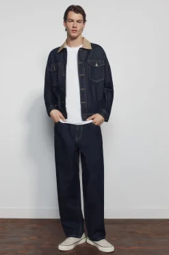 Jeans lavado desencolado wide leg