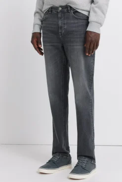 Jeans negro lavado slim fit
