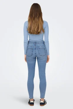Jeans skinny tiro alto