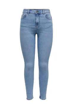 Jeans skinny tiro alto