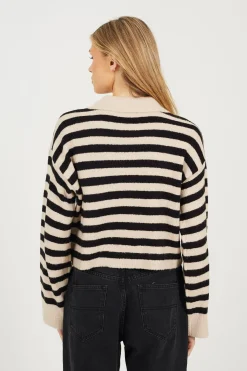 Jersey a rayas con cuello polo
