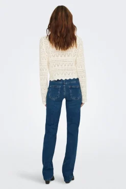 Jersey calado cropped