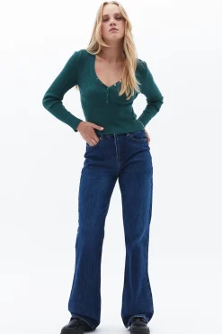Jersey con detalle de cierre
