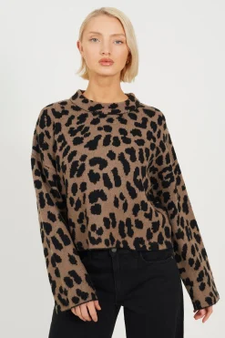 Jersey de punto leopardo