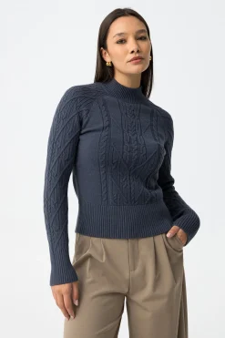 Jersey de punto trenzado