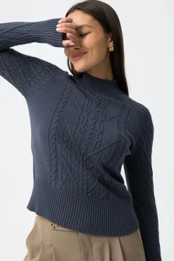 Jersey de punto trenzado