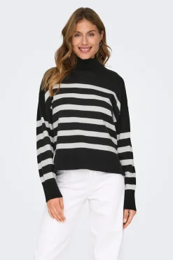 Jersey de rayas cuello alto