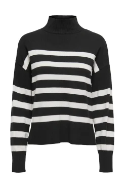 Jersey de rayas cuello alto