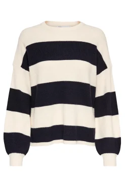 Jersey de rayas cuello redondo