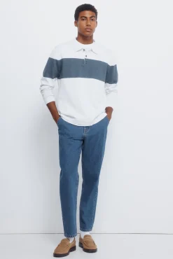 Jersey raya cuello polo