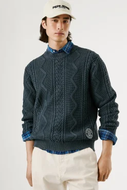 Jersey Trenzado Cuello Redondo