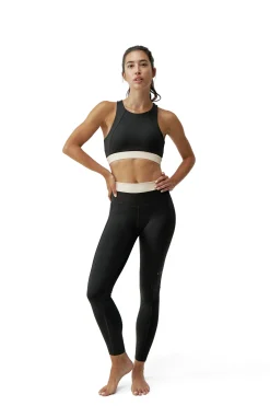 Legging deportivo Fiorella negro/blanco