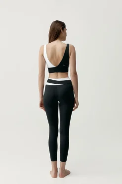 Leggings deportivos Kate negro/blanco