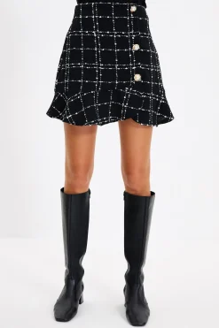 Minifalda de tweed