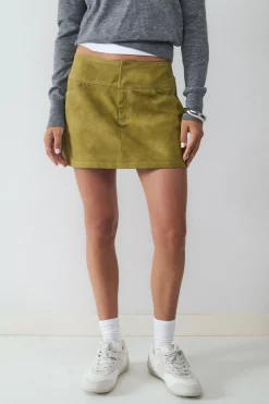 Mini falda efecto deste&ntilde;ido