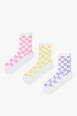 Pack 3 calcetines tobilleros cuadros