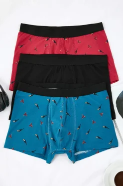 Pack de 3 boxer pájaros