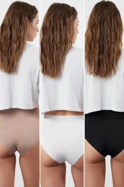 Pack de 3 bragas altas invisibles
