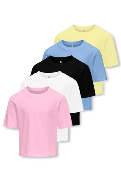 Pack de 5 camisetas lisas de manga corta