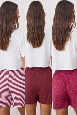 Pack de 3 pantalones cortos de pijama