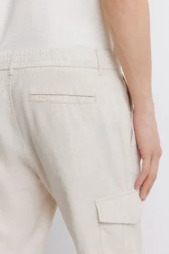 Pantal&oacute;n cargo lino slim fit