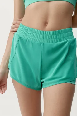 Pantal&oacute;n corto deportivo Padma 2.0 verde turquesa