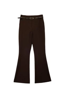 Pantal&oacute;n de tela con cintur&oacute;n