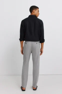 Pantal&oacute;n estructura lino comfort slim fit