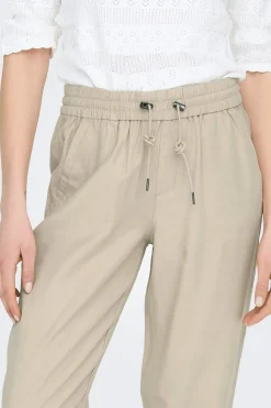 Pantal&oacute;n largo fluido de cintura el&aacute;stica