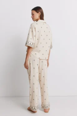 Pantal&oacute;n lino estampado