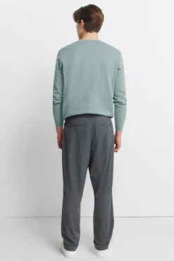 Pantal&oacute;n recto rayas relaxed fit