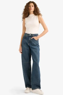 Pantal&oacute;n vaquero de talle alto