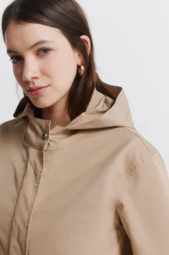 Parka capucha repelente al agua