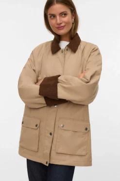 Parka encerada multibolsillos