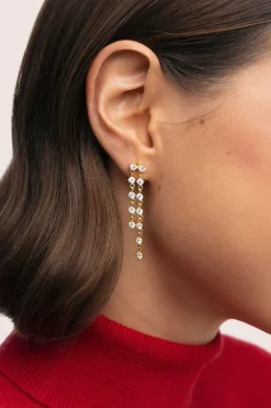 Pendientes Long Scarlett Ba&ntilde;o Oro