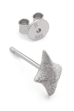 Pendiente Suelto Organic Star Spark Plata