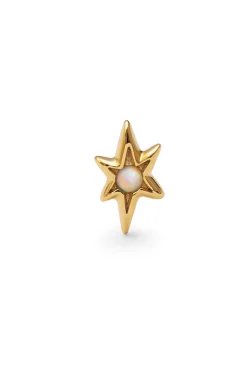 Pendiente Suelto Polaris Plata Ba&ntilde;o Oro