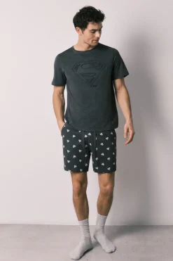 Pijama corto hombre algod&oacute;n Superman