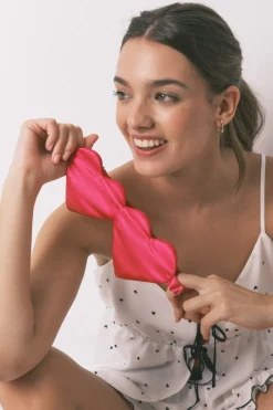 Pijama corto tirantes blanco estampado corazones
