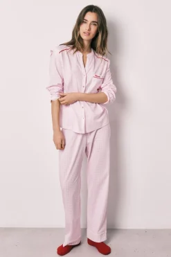 Pijama largo algod&oacute;n cuello mao Minnie