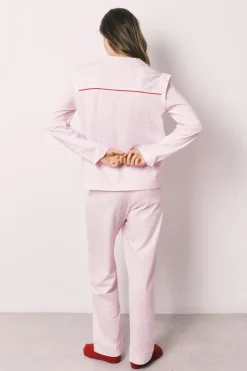 Pijama largo algod&oacute;n cuello mao Minnie