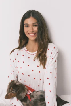 Pijama largo estampado Mickey Cherry
