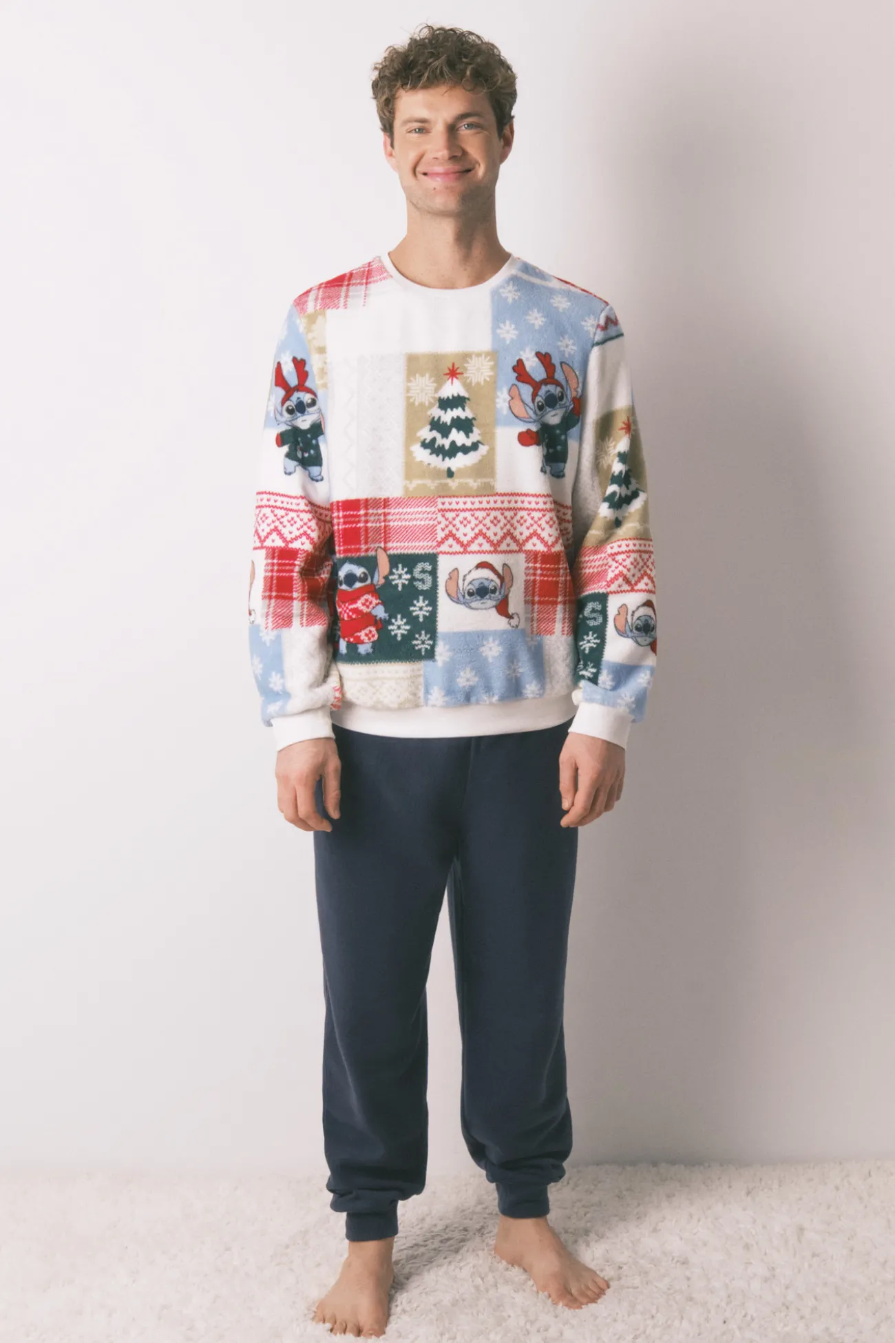 Pijama masculino Stitch tejido polar