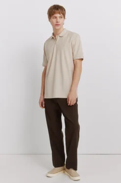 Polo piqu&eacute; cremallera regular fit