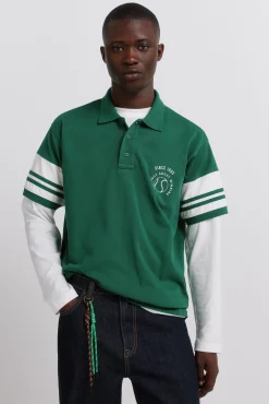 Polo piqué mangas bloques contraste regular fit